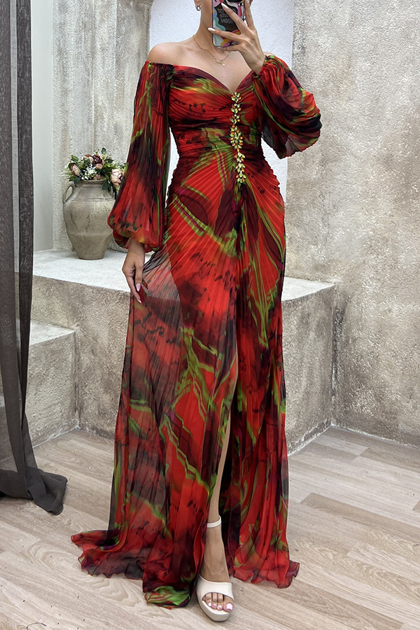 Gisselle - Pleated Loose V-Neck Dress