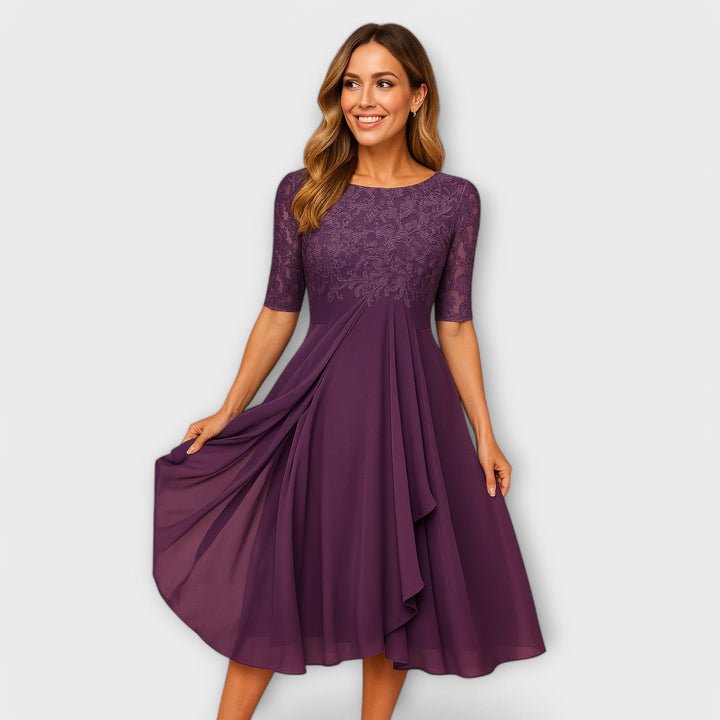 Martyna – Long Dress with Open Back and Natural Style