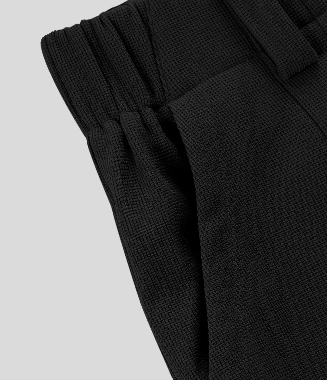 Elise – Tailored Waffle Pants with Side Pockets