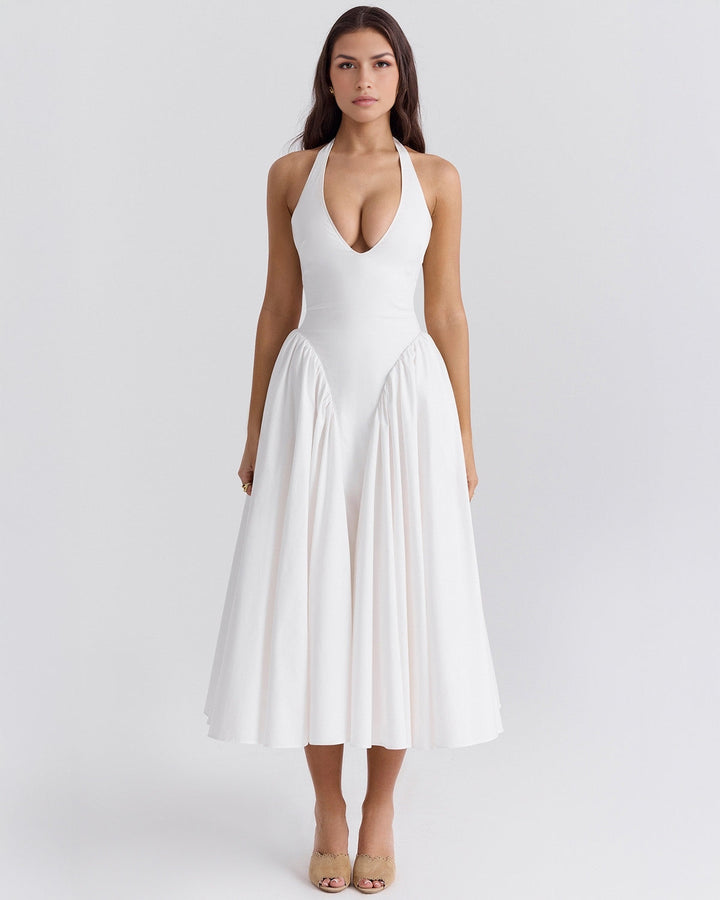 Monroe – Red Midi Dress with Iconic Style