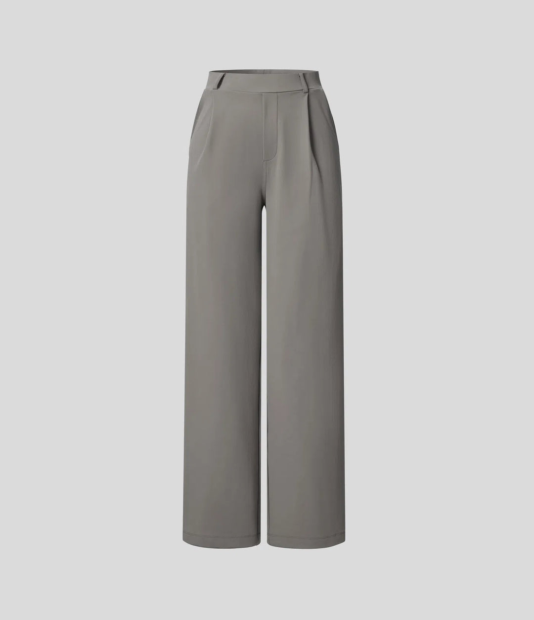 High Waisted Side Pocket Straight Leg Work Pants