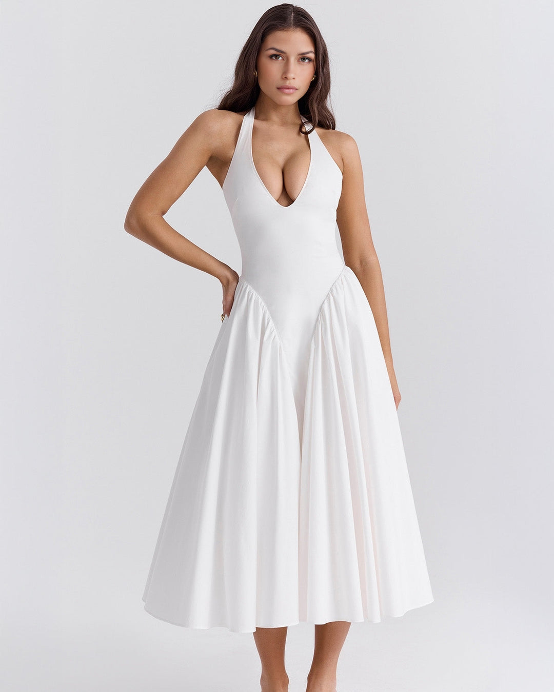 Monroe – Red Midi Dress with Iconic Style