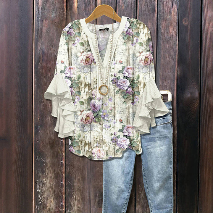 Relaxed Blouse With Floral Pattern