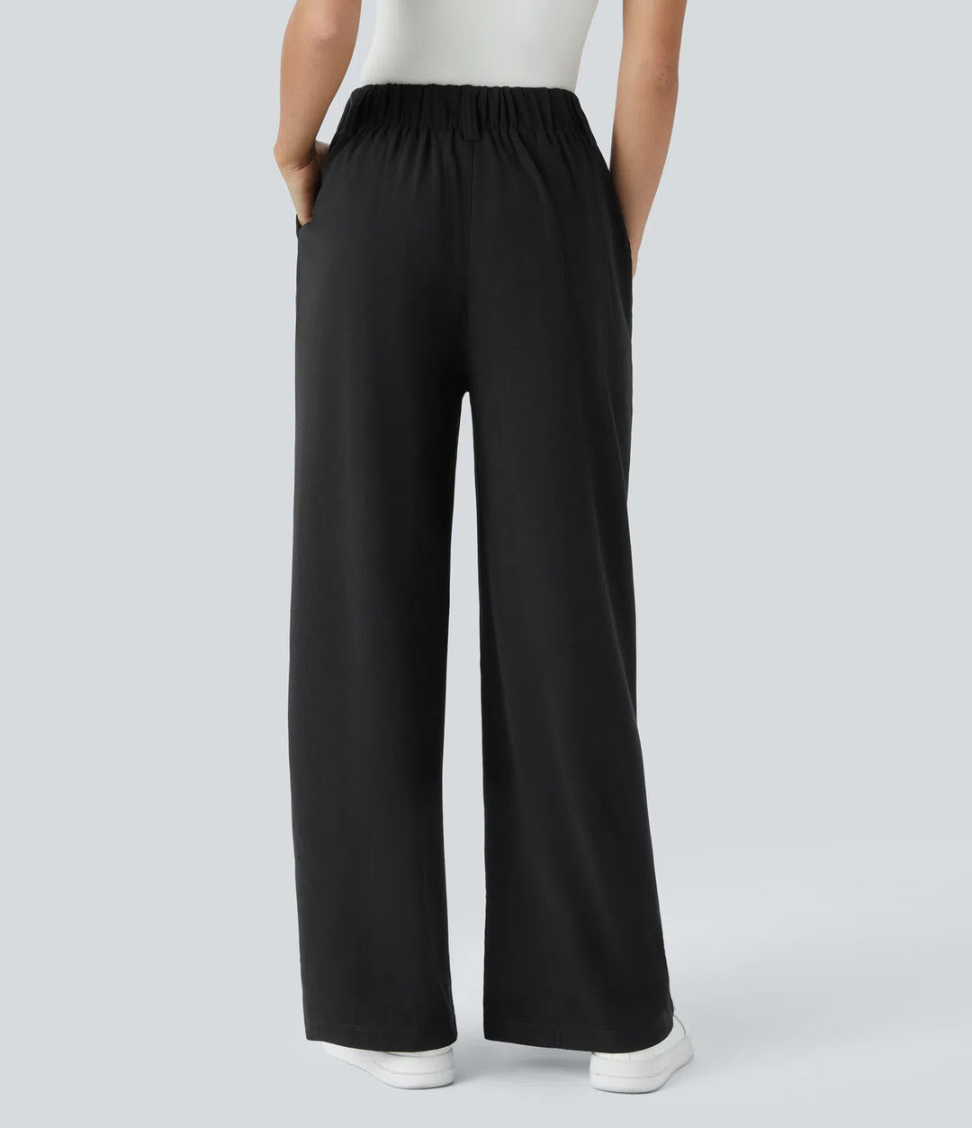 Elise – Tailored Waffle Pants with Side Pockets
