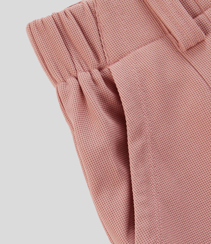 Elise – Tailored Waffle Pants with Side Pockets