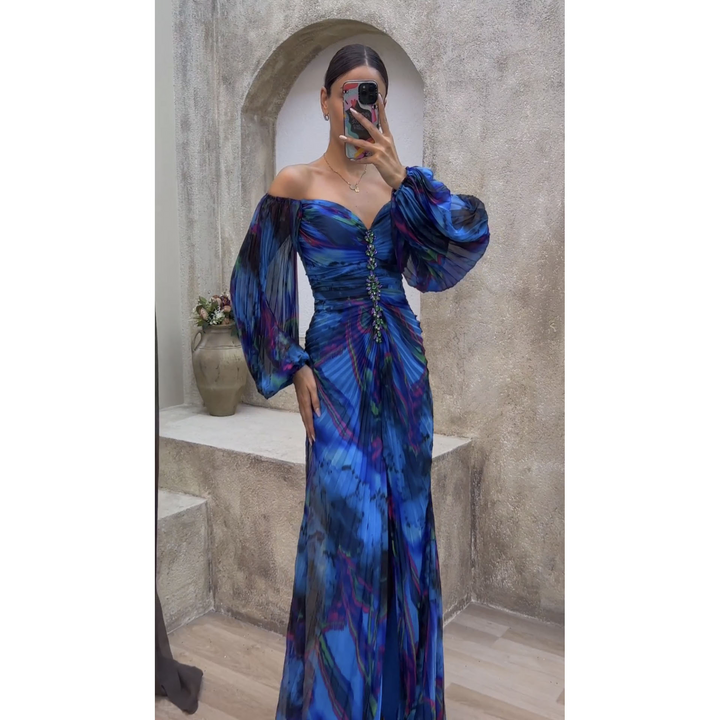 Gisselle - Pleated Loose V-Neck Dress