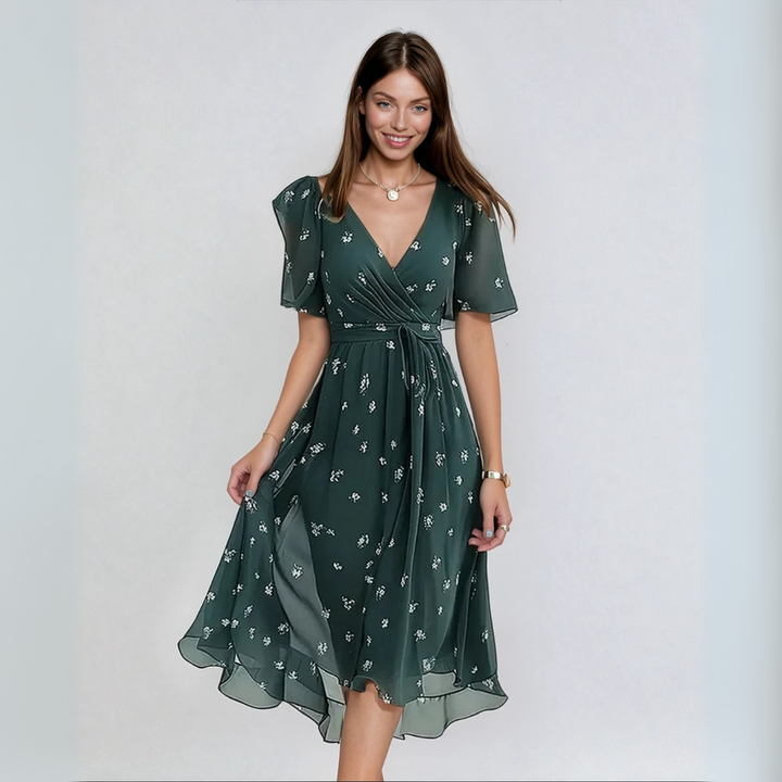 Lina™ | Stylish Short Sleeve Dress