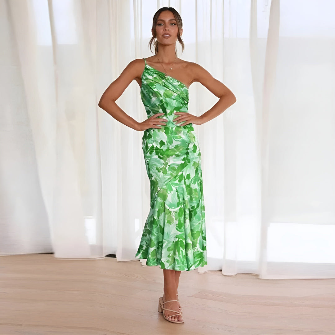 Katy® | Chic Floral Print Maxi Dress