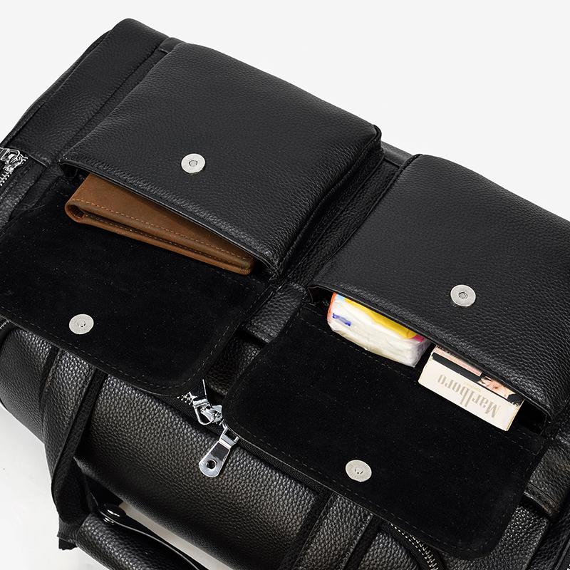Carl - Black Leather Travel Tote
