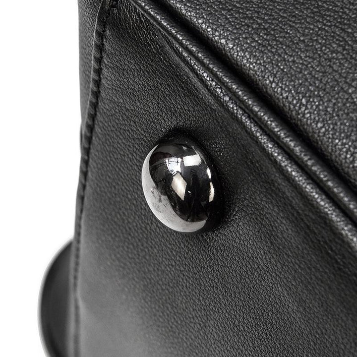 Lawrence - Black Leather Travel Bag