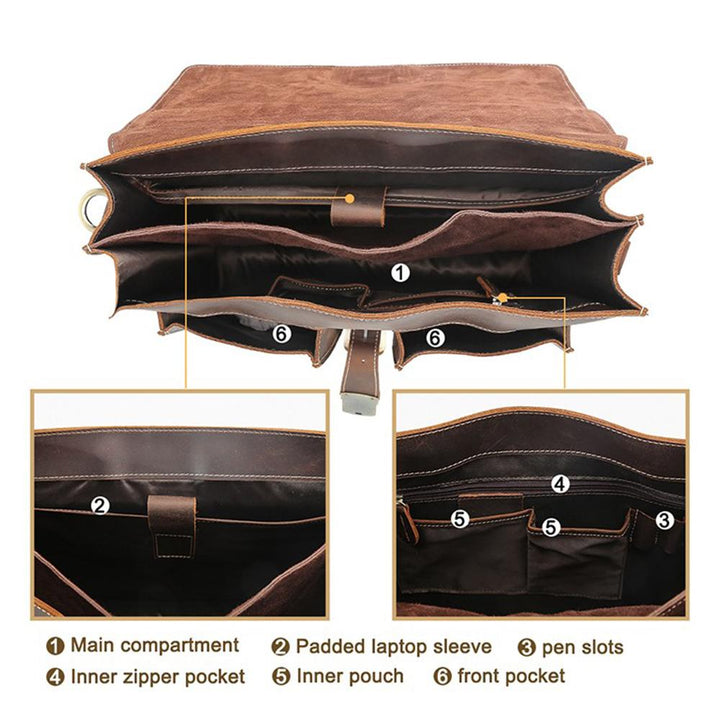 Nile - Brown Leather Shoulder Bag