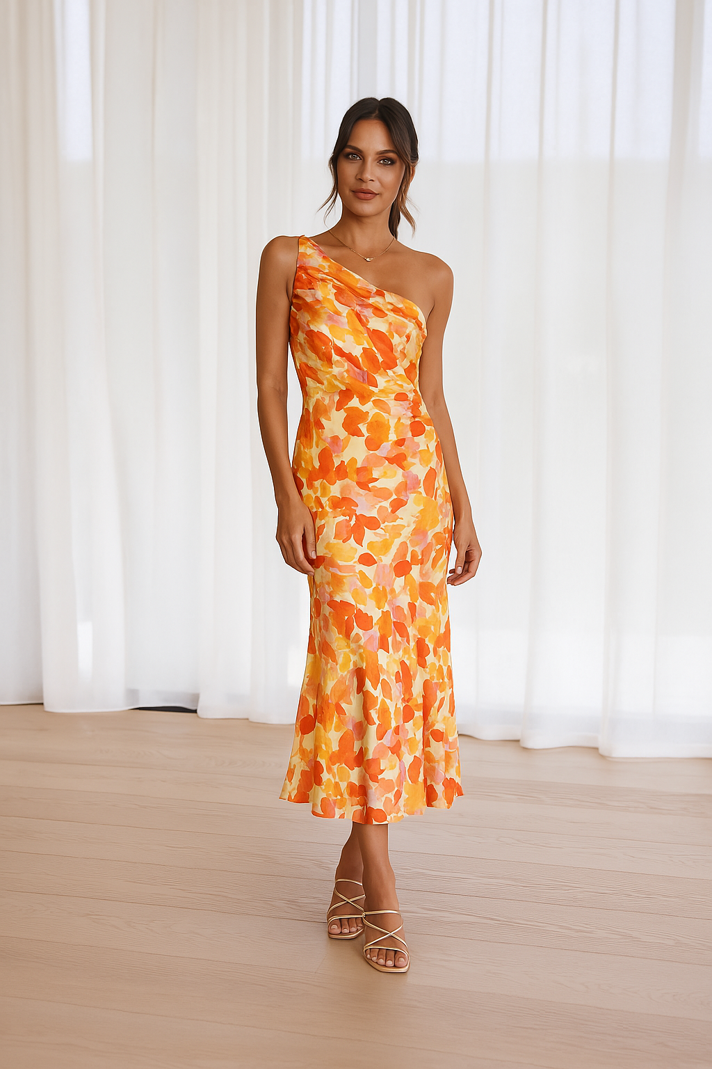 Celeste™ Floral Satin Dress