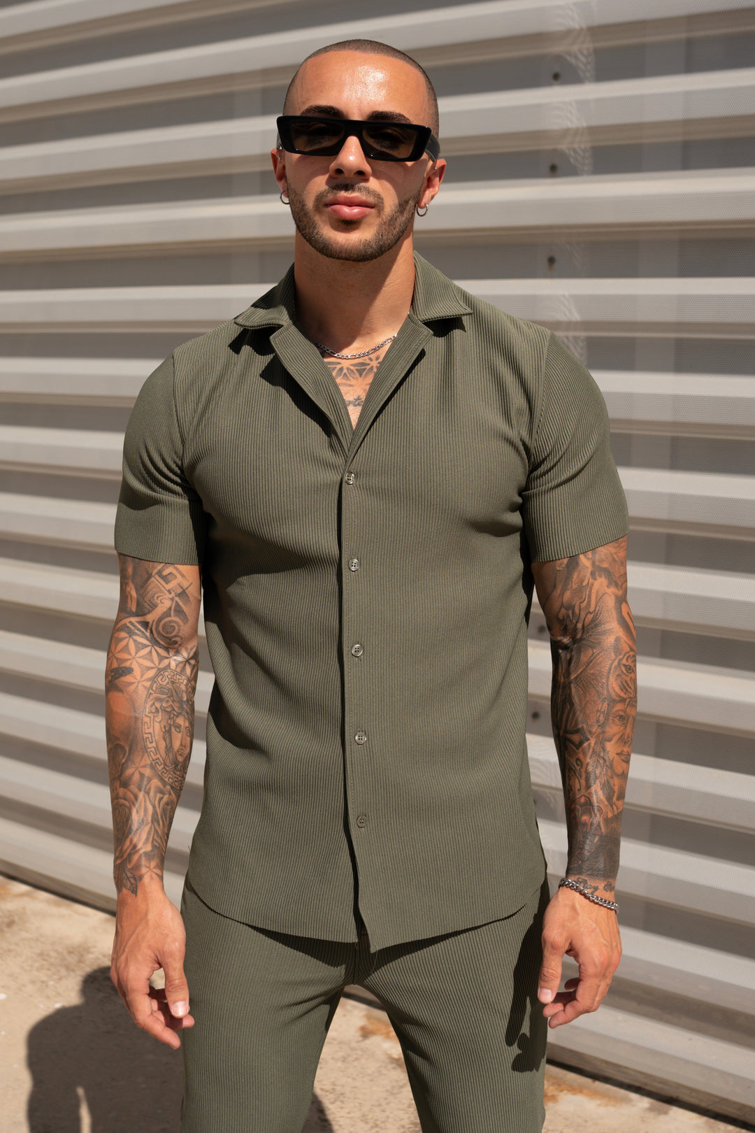 THE IBIZA SET - BLOUSE + PANTS - KHAKI