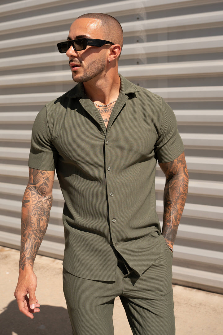 THE IBIZA SET - BLOUSE + PANTS - KHAKI