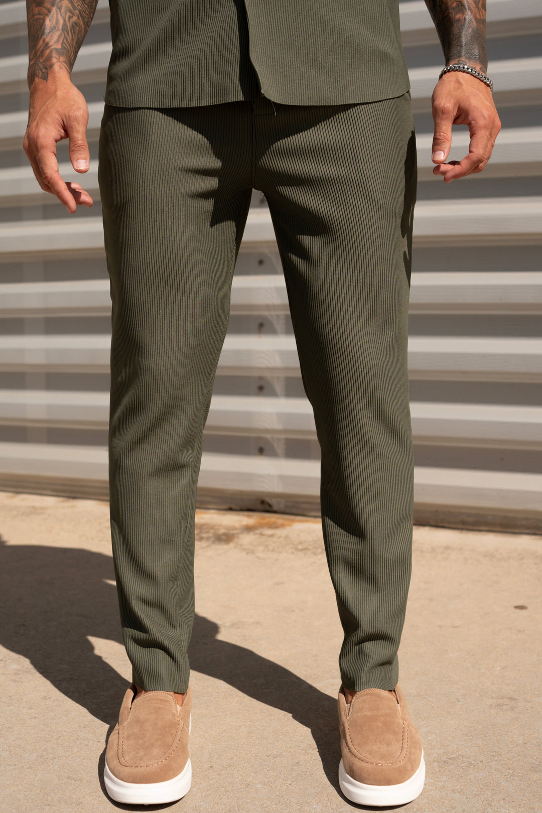 THE IBIZA SET - BLOUSE + PANTS - KHAKI
