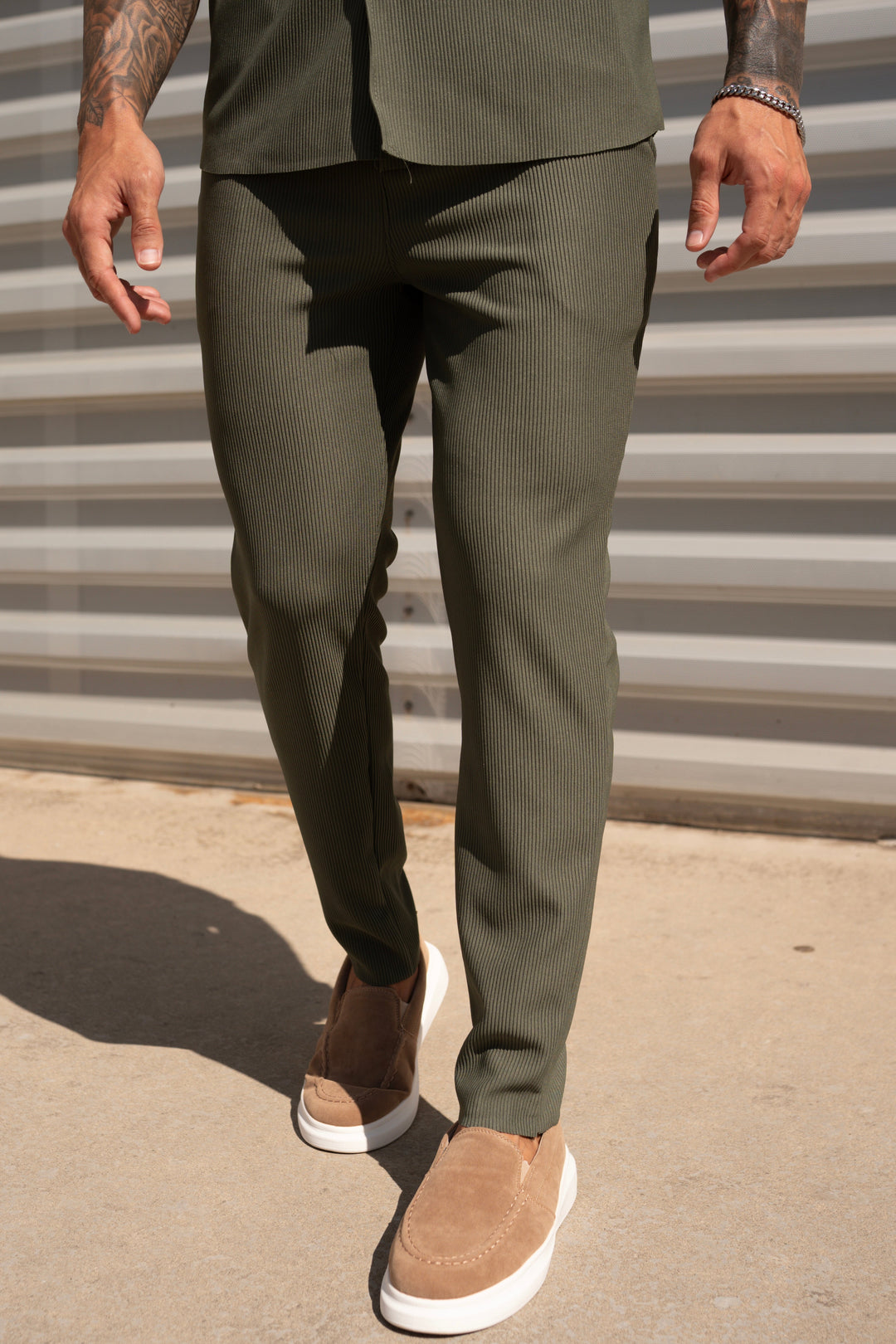 THE IBIZA SET - BLOUSE + PANTS - KHAKI