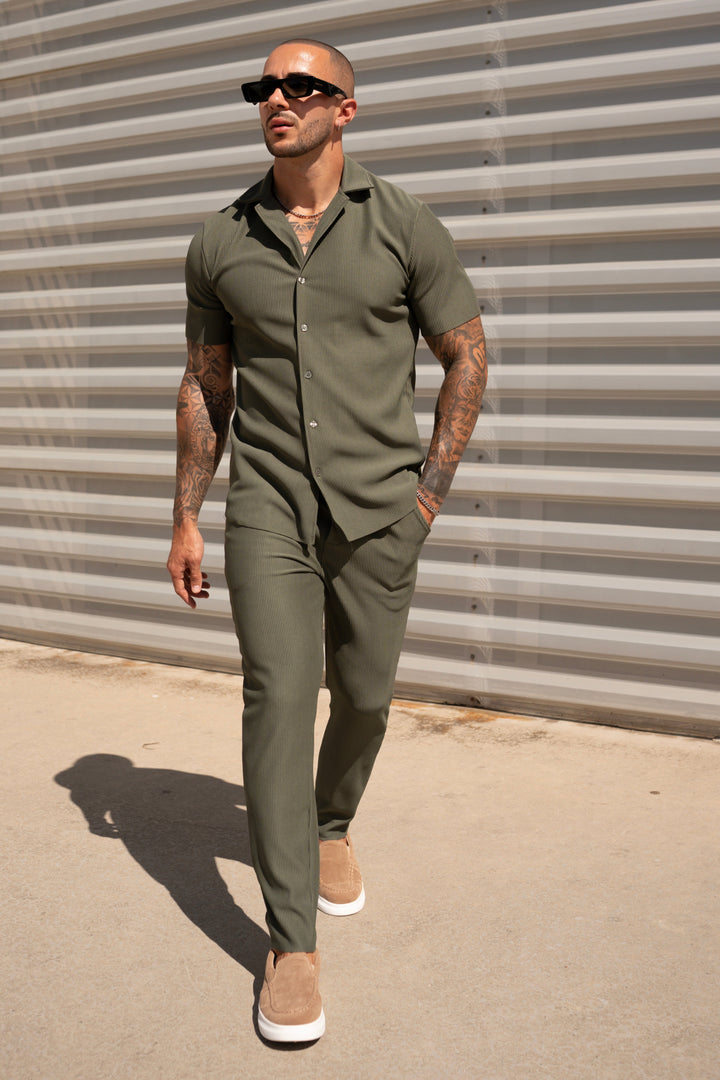 THE IBIZA SET - BLOUSE + PANTS - KHAKI