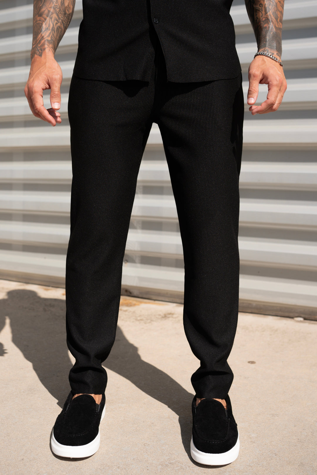 THE IBIZA SET - BLOUSE + PANTS - BLACK