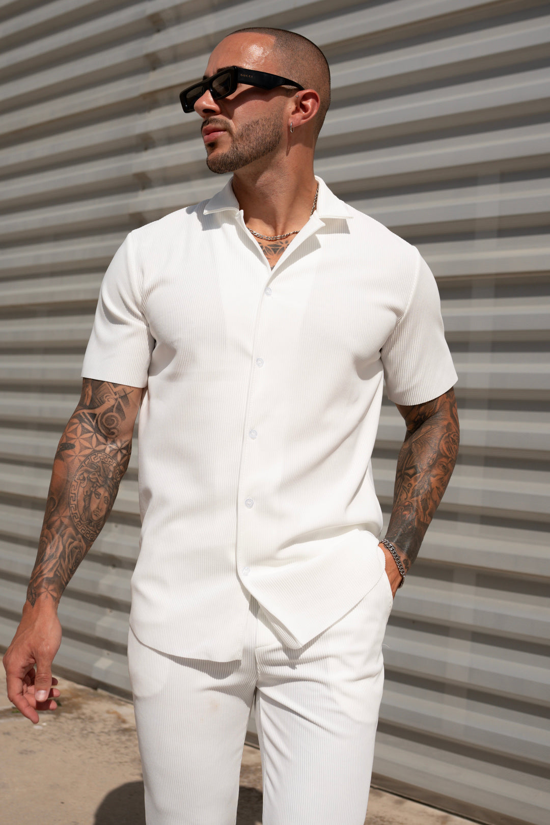 THE IBIZA SET - BLOUSE + PANTS - WHITE