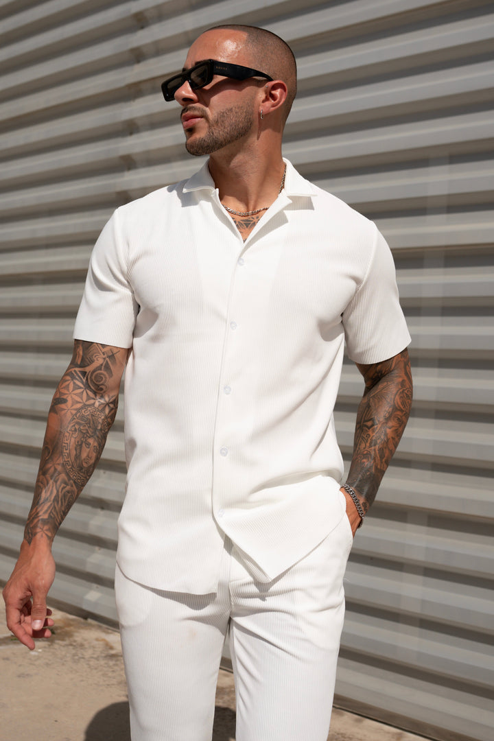 THE IBIZA SET - BLOUSE + PANTS - WHITE