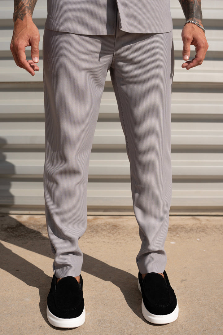 THE IBIZA SET - BLOUSE + PANTS - GRAY