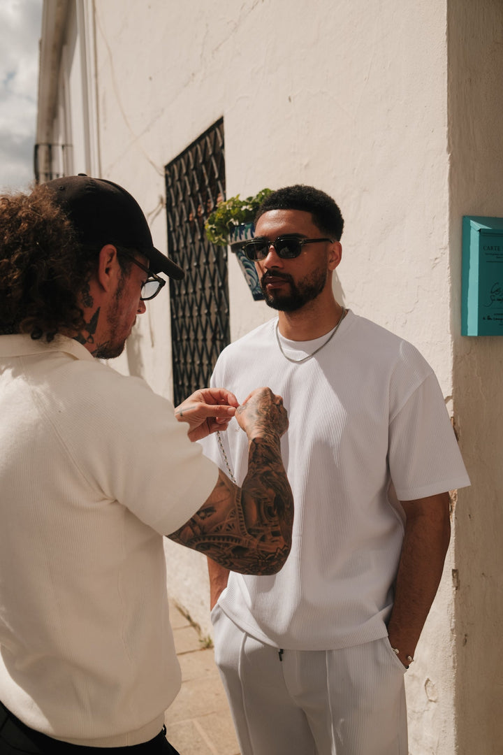 Santiago Ribbed T-Shirt - White