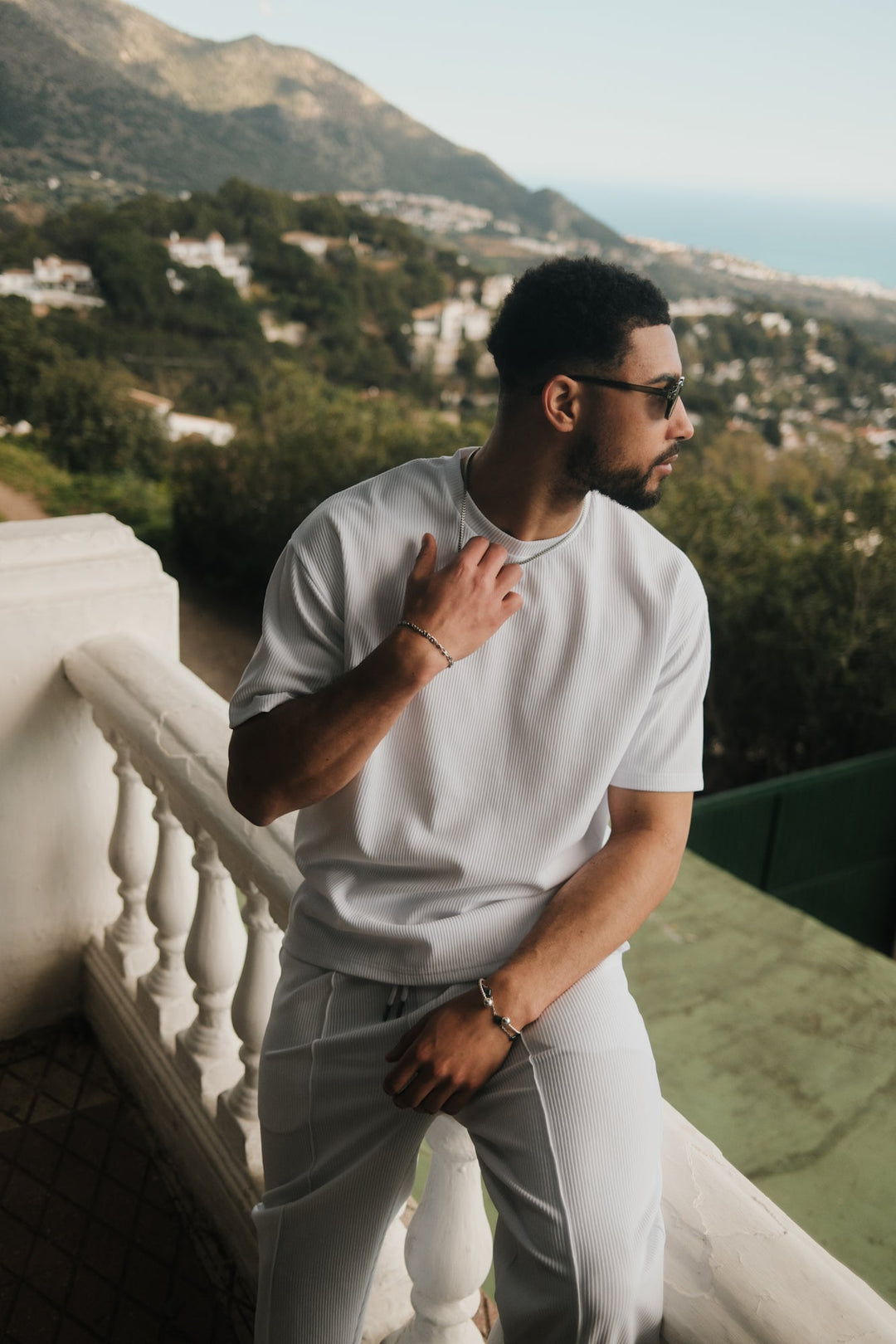 Santiago Ribbed T-Shirt - White