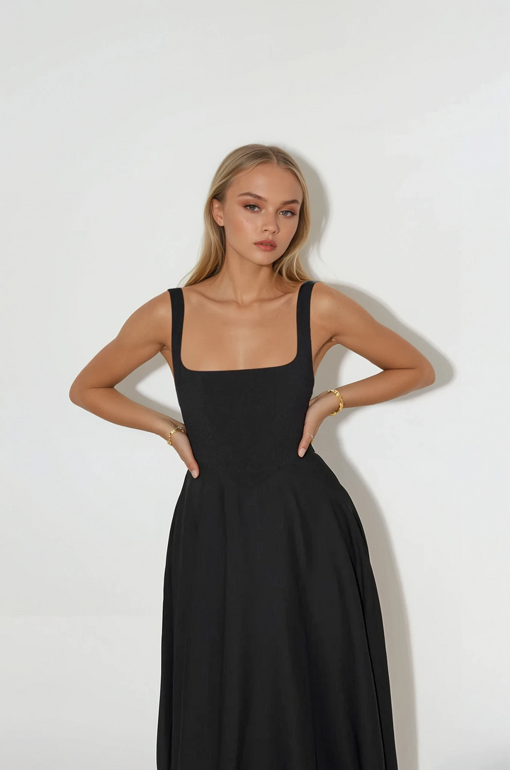 Mina - Long Dress with Adjustable Straps