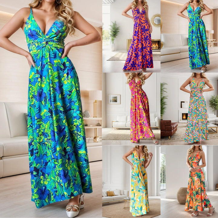 Hailey — Tropical Wrap Maxi