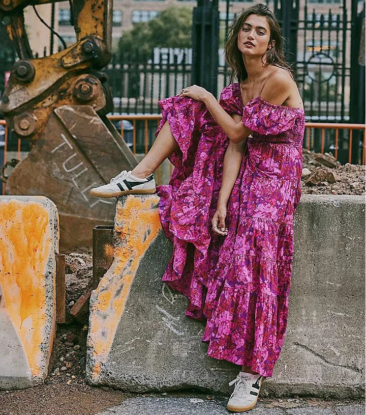 Boho Chic Floral Chiffon Maxi Dress – A Dreamy Delight