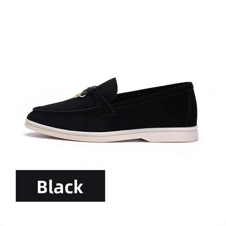 Luxurious Suede Leather Slip-On Loafers - Comfortable and Casual