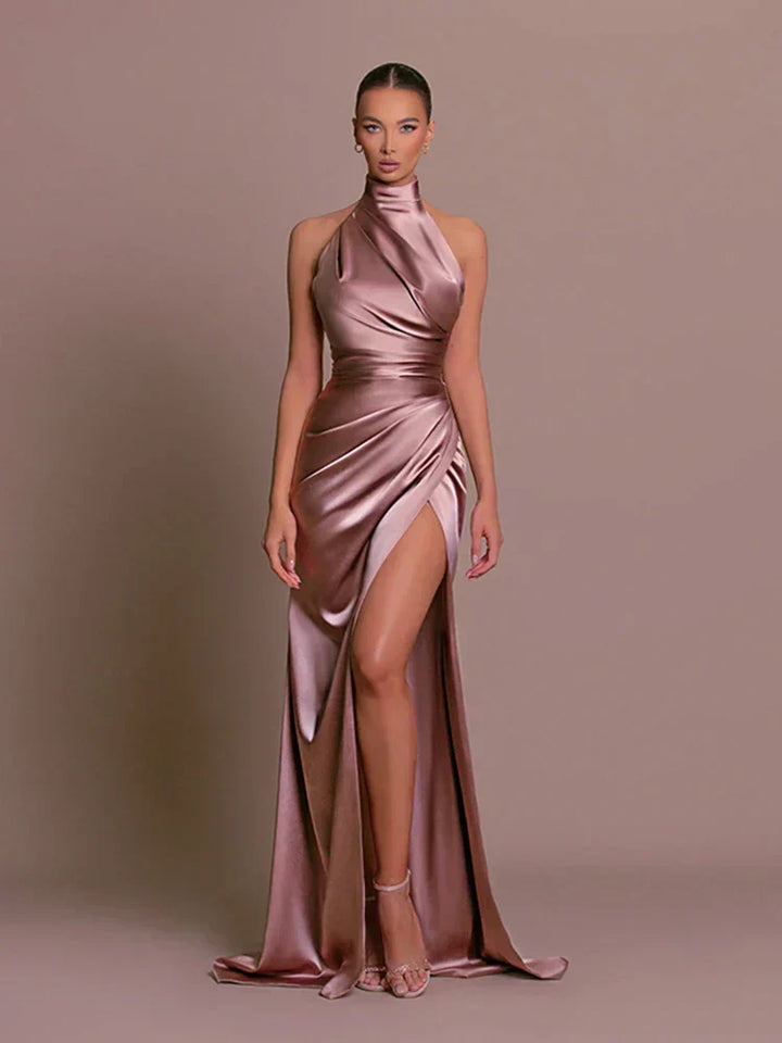 Maya – Sleek Slit Gown