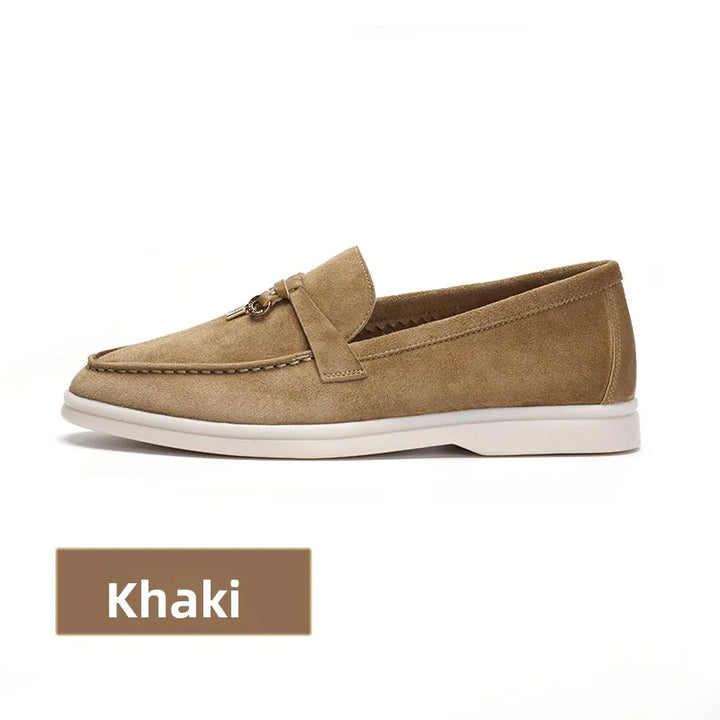 Luxurious Suede Leather Slip-On Loafers - Comfortable and Casual