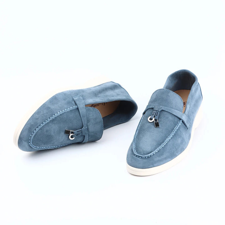 Luxurious Suede Leather Slip-On Loafers - Comfortable and Casual