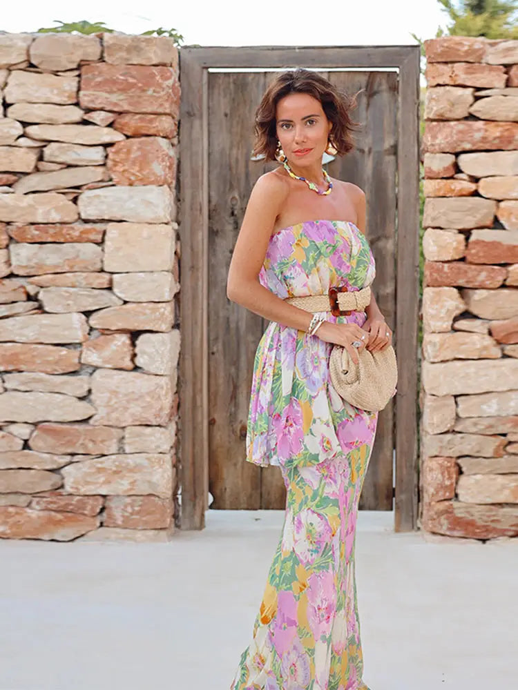 Garden Muse Strapless Maxi Gown | 50% OFF
