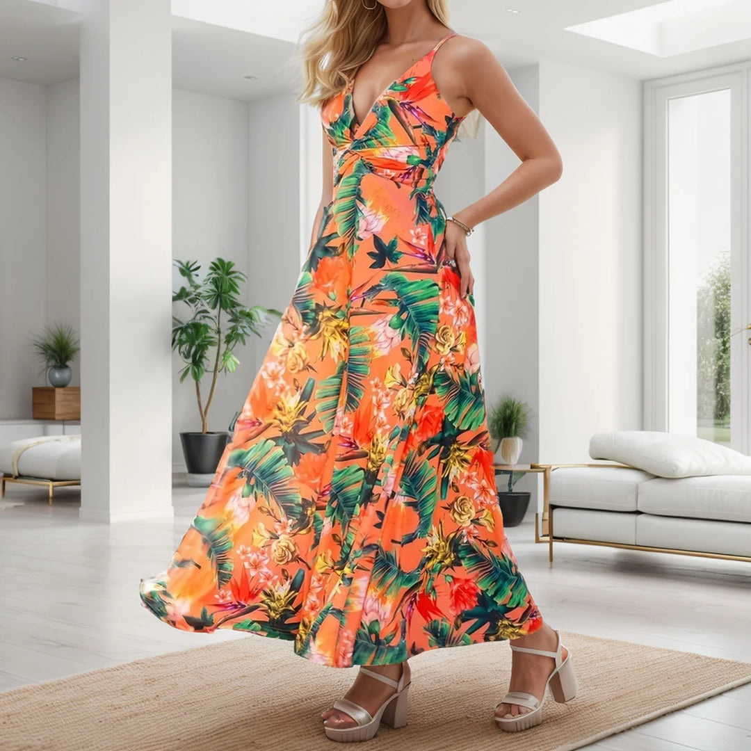 Hailey — Tropical Wrap Maxi