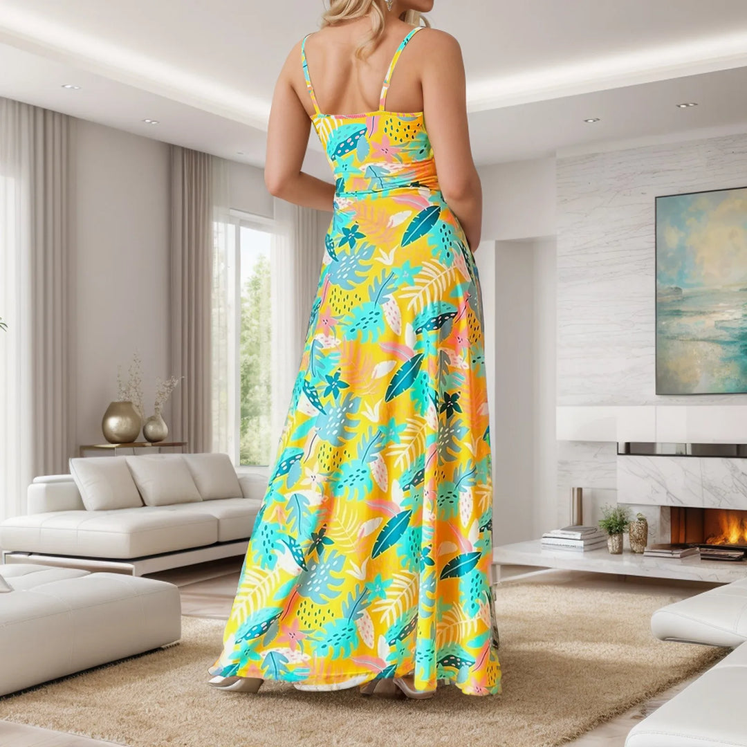 Hailey — Tropical Wrap Maxi