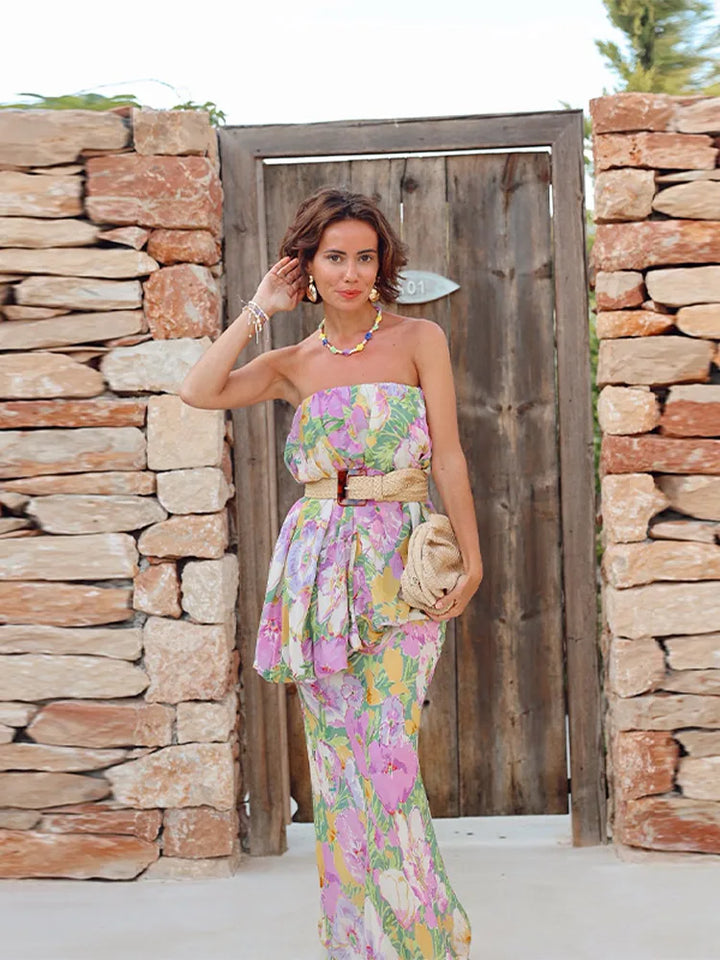 Garden Muse Strapless Maxi Gown | 50% OFF
