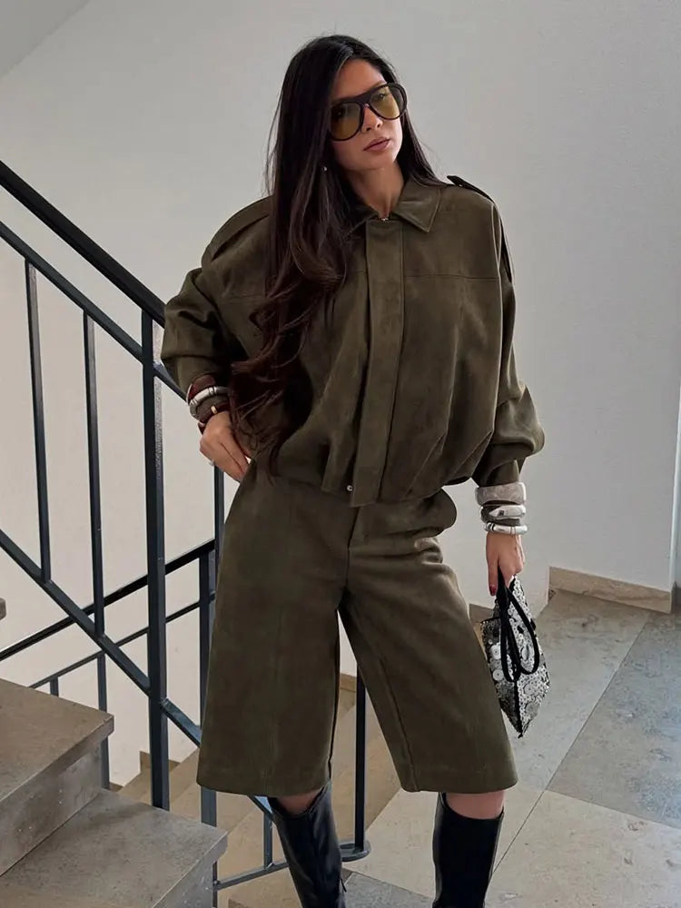 Women’s Suede Bomber Jacket