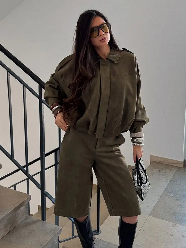 Women’s Suede Bomber Jacket