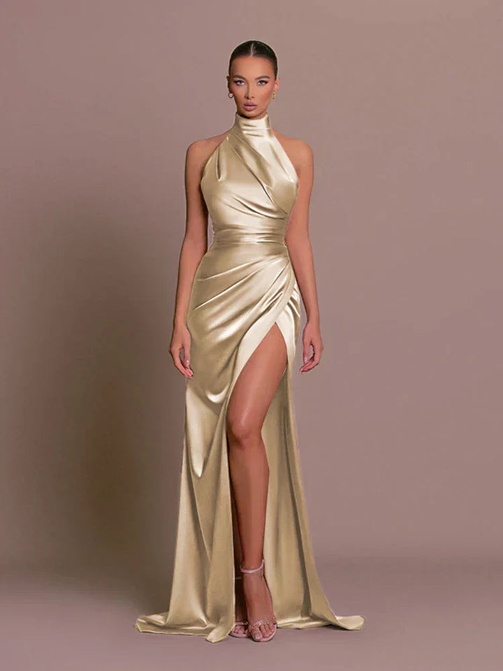 Maya – Sleek Slit Gown