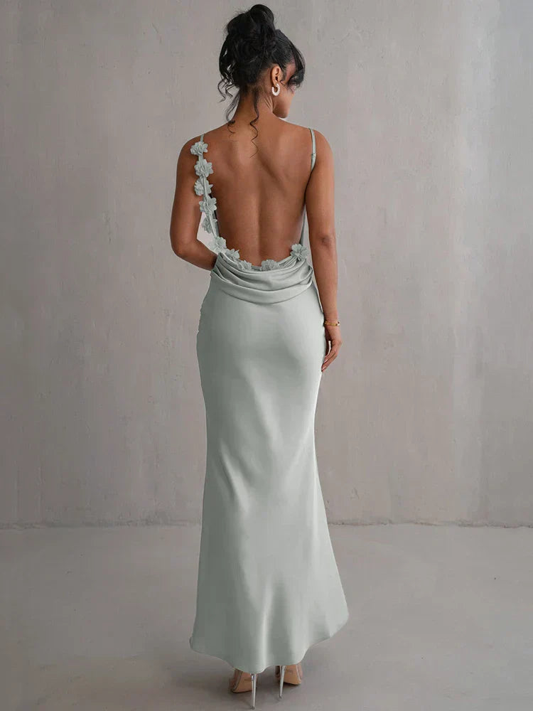 Madelyn – Backless Floral Maxi Dress
