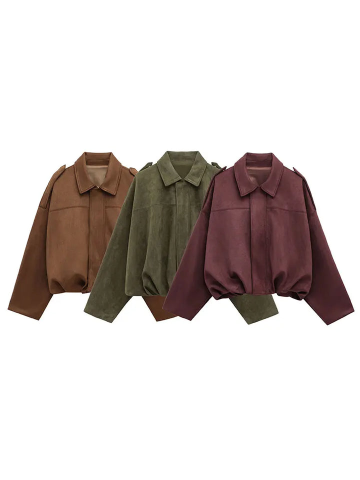 Women’s Suede Bomber Jacket