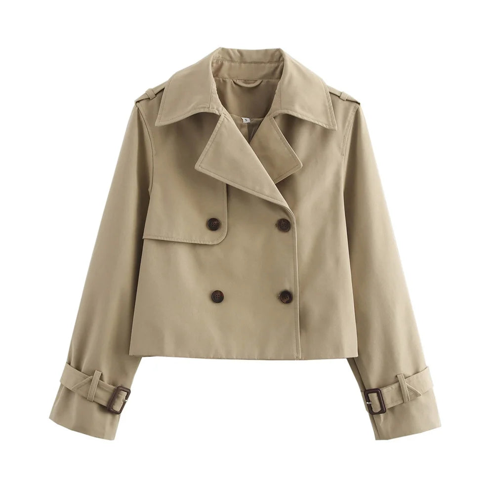 Women’s Vintage Cropped Trench Jacket