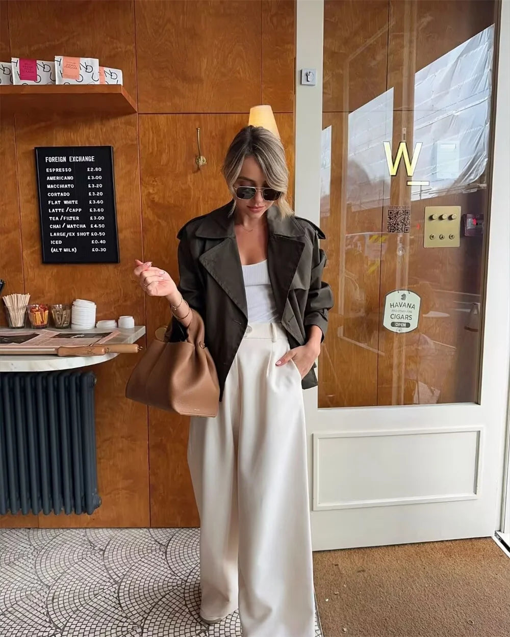 Women’s Vintage Cropped Trench Jacket