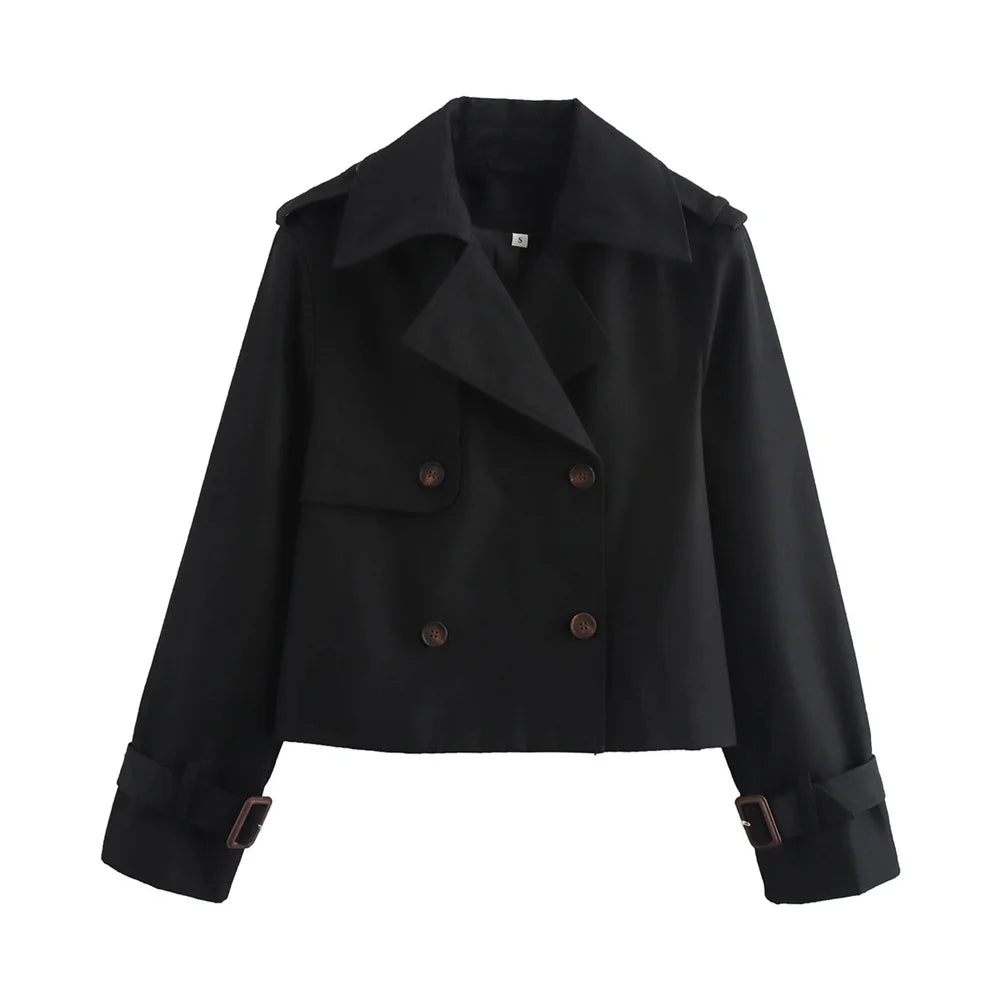 Women’s Vintage Cropped Trench Jacket