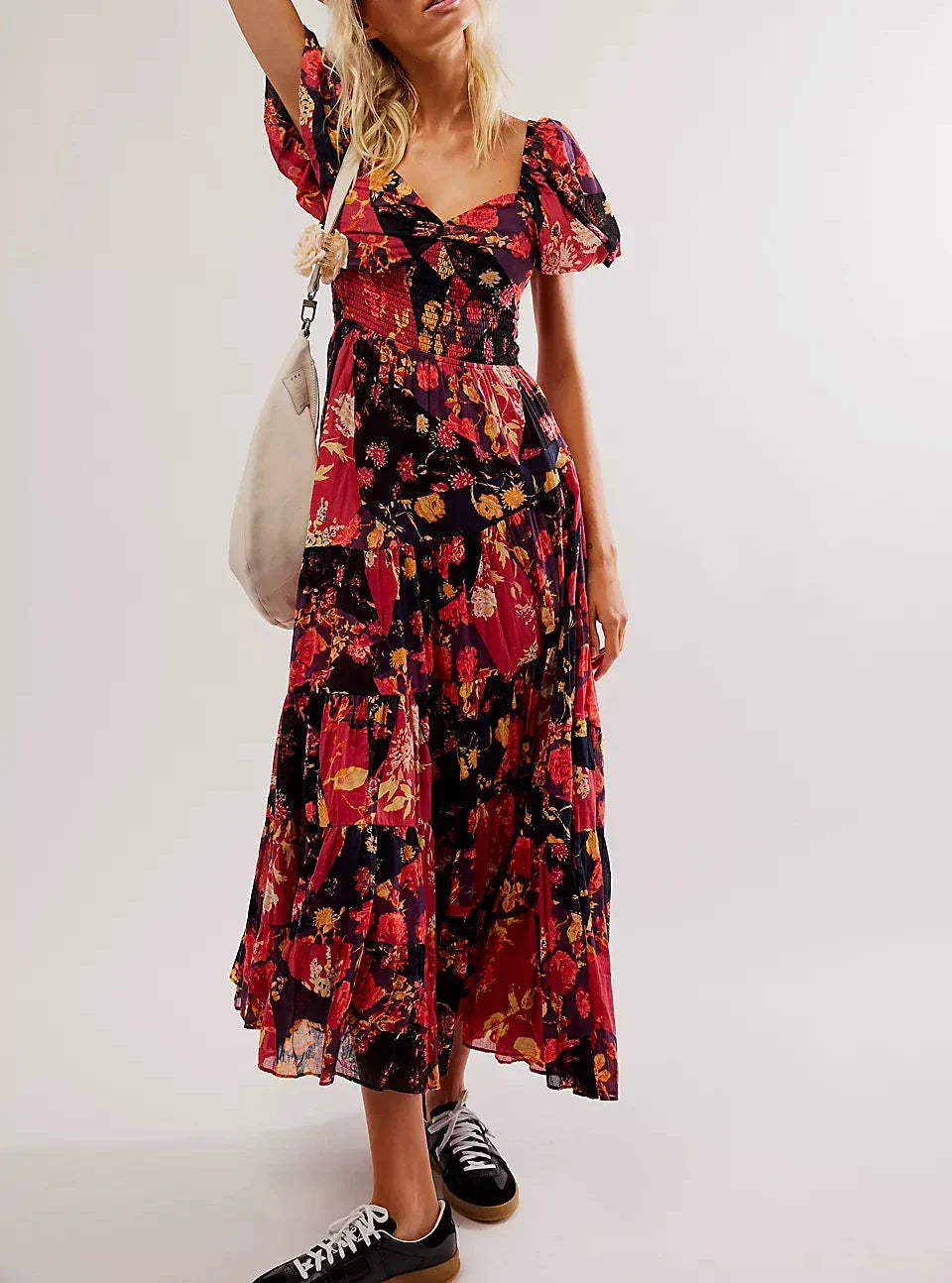 Boho Chic Floral Chiffon Maxi Dress – A Dreamy Delight