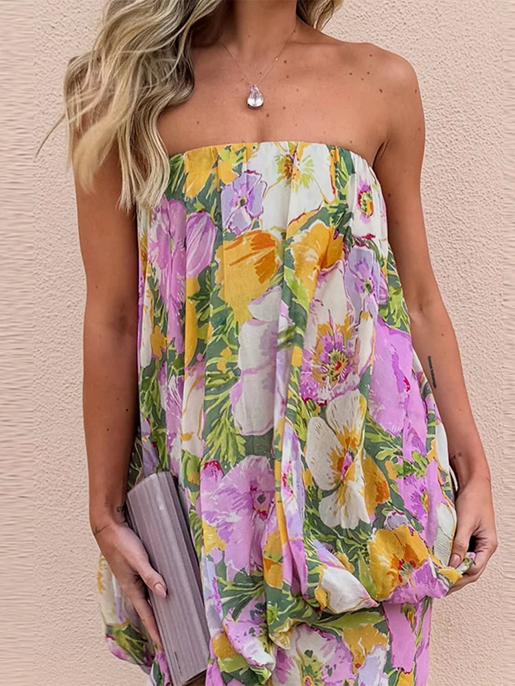 Garden Muse Strapless Maxi Gown | 50% OFF