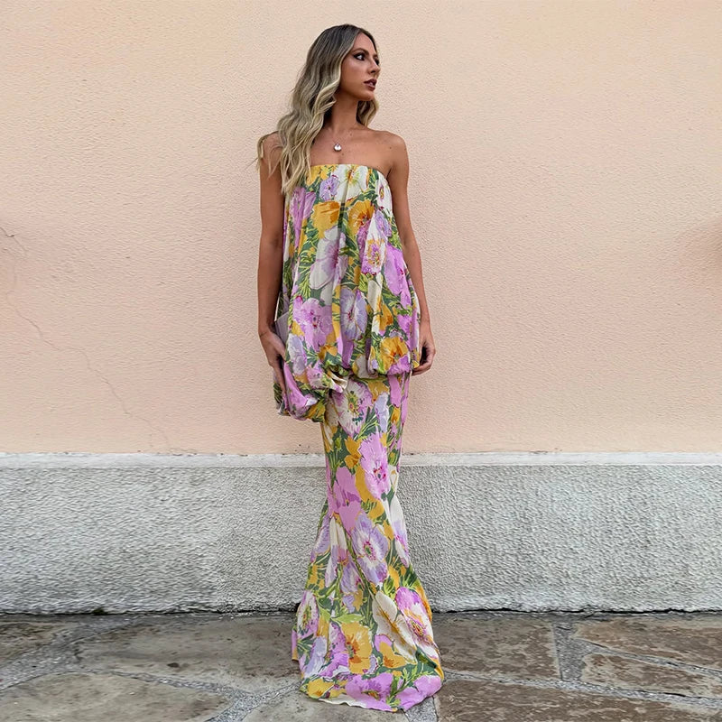 Garden Muse Strapless Maxi Gown | 50% OFF