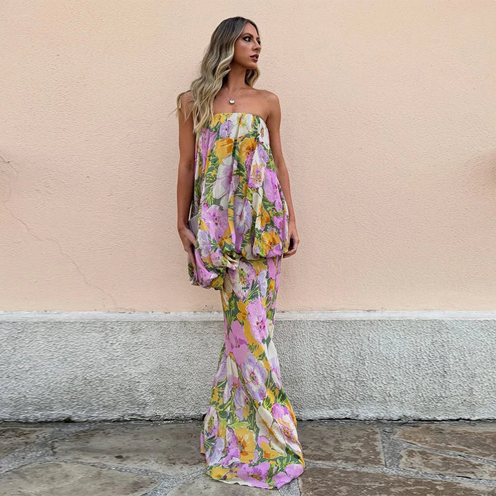 Garden Muse Strapless Maxi Gown | 50% OFF